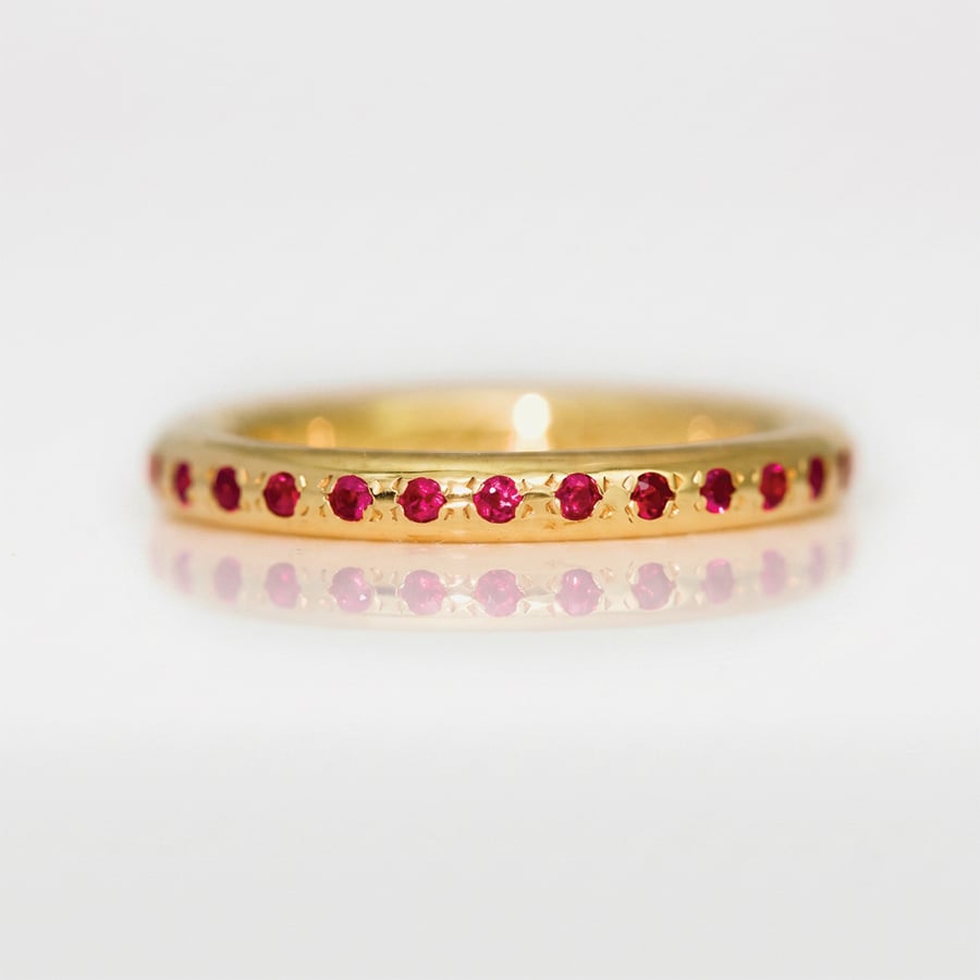 ruby narrow eternity ring 1027