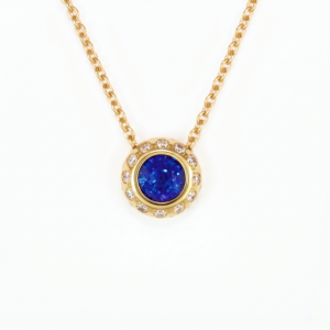 Sapphire & diamond pendant
