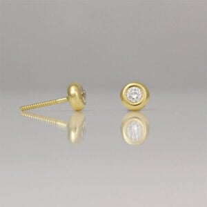 Perfect 18ct Yellow Gold Diamond Ear Studs 0.5ct