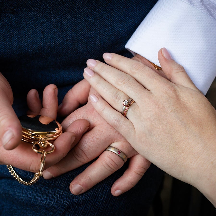David Ashton rings on hands