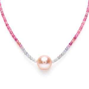 AAA pearl and sapphire necklace