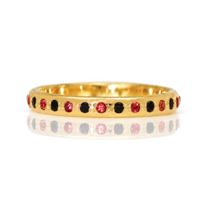 orange and black stone eternity ring 1072