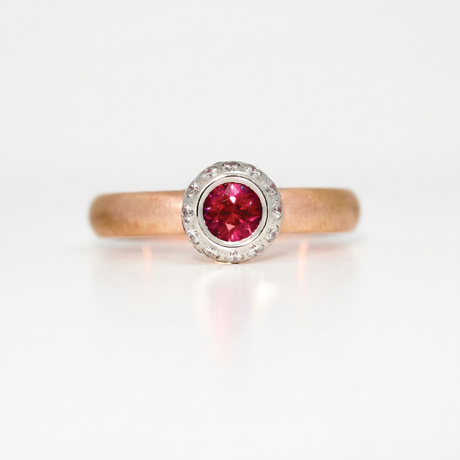 modern ruby diamond ring