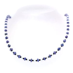Tanzanite, spinel & pearl necklace.