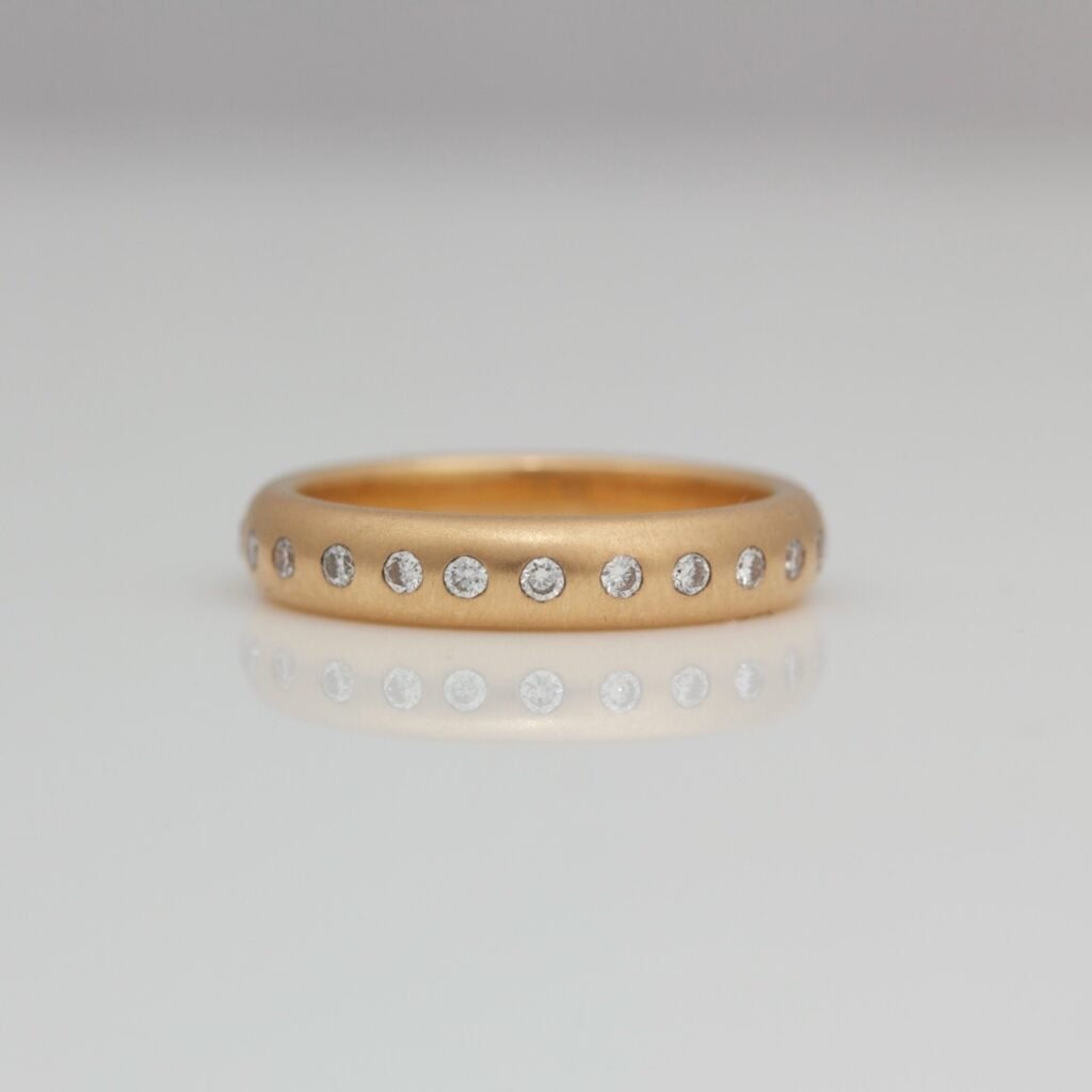 Rose gold diamond eternity ring