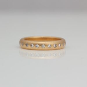 Rose gold diamond eternity ring