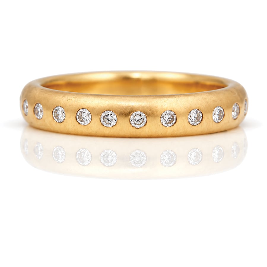 Rose gold diamond eternity ring